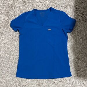 Figs Royal Blue Scrub Top